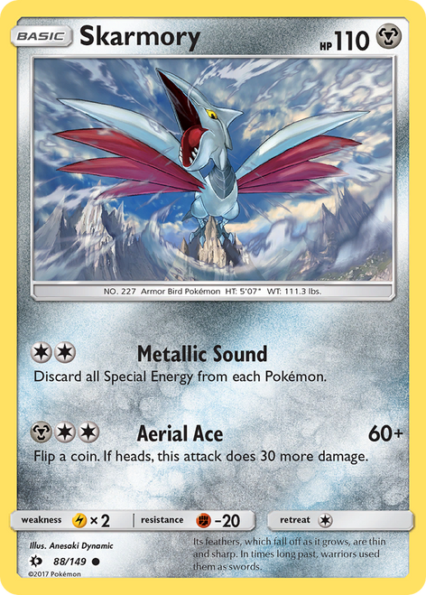 Skarmory 88/149 - Sun  Moon Reverse Holofoil