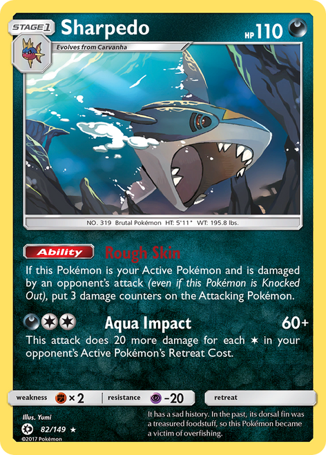 Sharpedo 82/149 - Sun  Moon Holofoil
