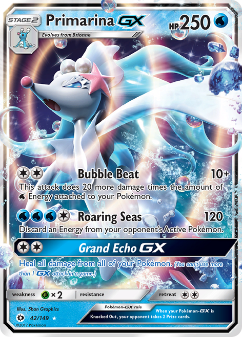 Primarina-GX 42/149 - Sun  Moon Holofoil