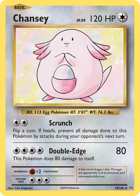 Chansey 70/108 - Evolutions Holofoil