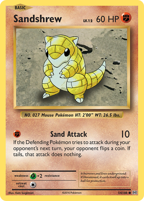 Sandshrew 54/108 - Evolutions Reverse Holofoil