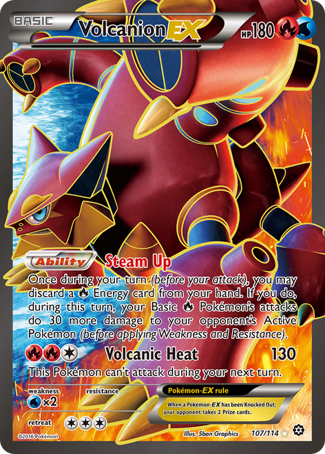 Volcanion-EX 107/114 - Steam Siege Holofoil