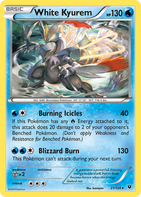 White Kyurem 21/124 - Fates Collide Holofoil