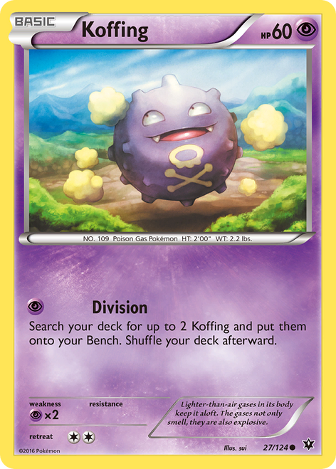 Koffing 27/124 - Fates Collide Reverse Holofoil