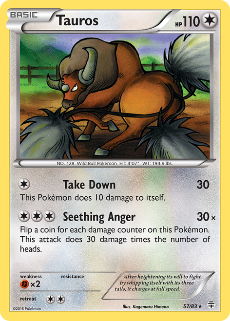 Tauros 57/83 - Generations Reverse Holofoil