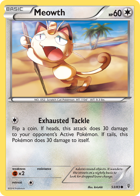 Meowth 53/83 - Generations Reverse Holofoil