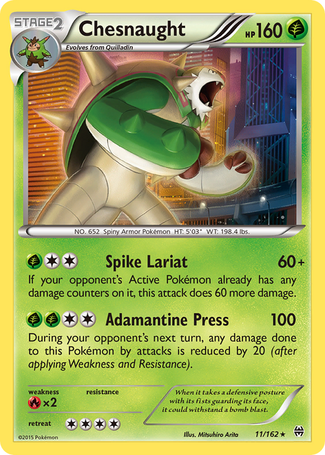 Chesnaught 11/162 - BREAKthrough Holofoil