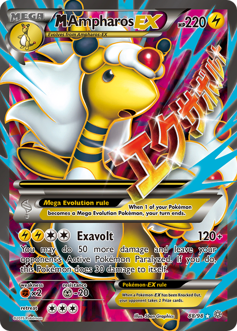 M Ampharos-EX 88/98 - Ancient Origins Holofoil