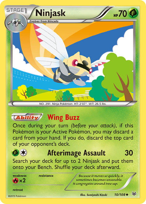 Ninjask 10/108 - Roaring Skies Reverse Holofoil