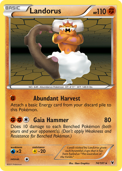 Landorus 74/101 - Noble Victories Reverse Holofoil