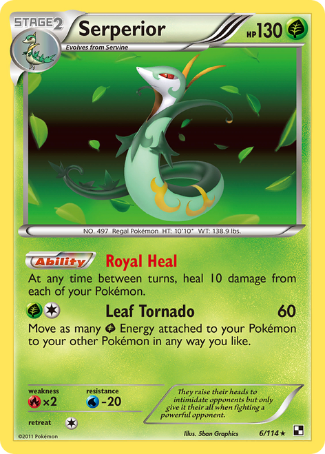 Serperior 6/114 - Black  White Reverse Holofoil