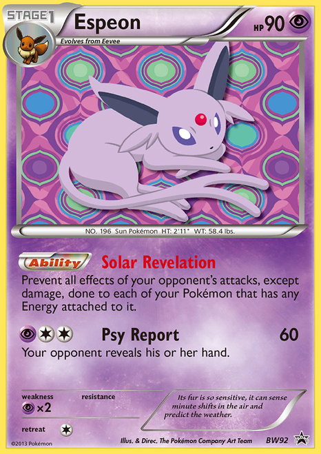 Espeon BW92/101 - BW Black Star Promos Holofoil