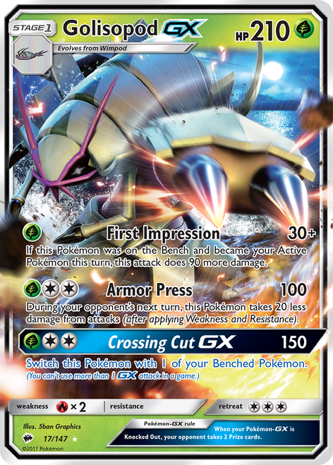 Golisopod-GX 17/147 - Burning Shadows Holofoil