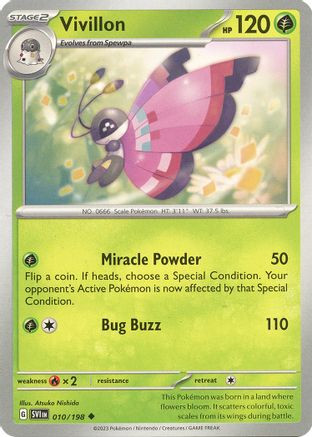 Vivillon - 010/198 10 - SV01 Scarlet  Violet Base Set