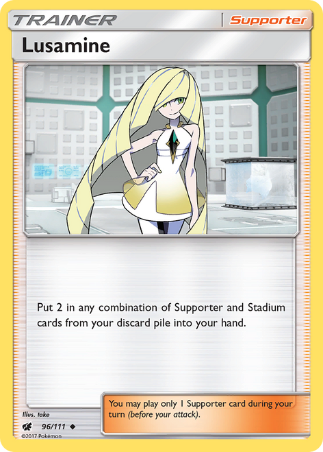 Lusamine 96/111 - Crimson Invasion Reverse Holofoil