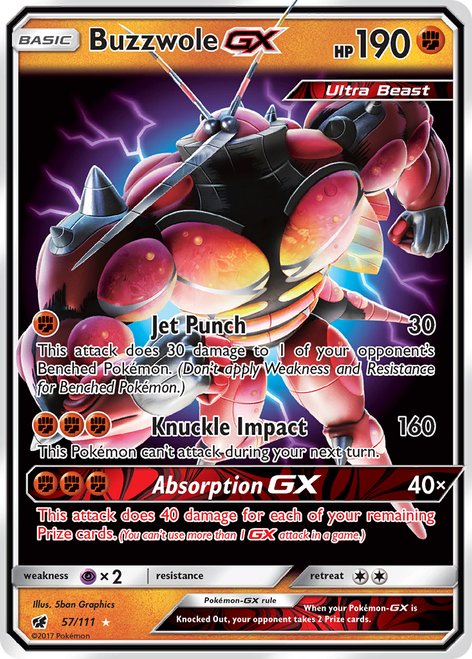 Buzzwole-GX 57/111 - Crimson Invasion Holofoil