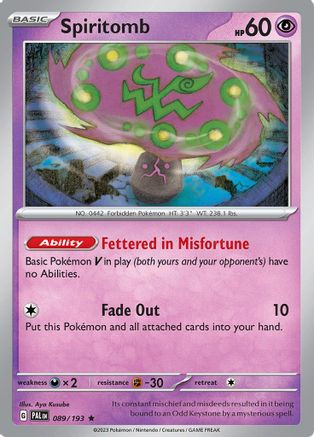 Spiritomb 89 - SV02 Paldea Evolved Reverse Holofoil