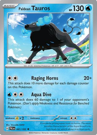 Paldean Tauros - 041/193 41 - SV02 Paldea Evolved