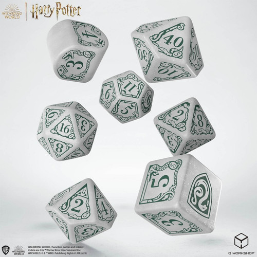 Harry Potter: Slytherin Modern Dice Set - White (7)