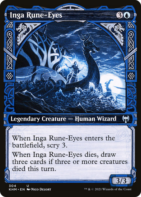 Inga Rune-Eyes (KHM-304) - Kaldheim: (Showcase) Foil