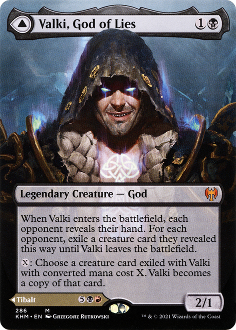 Valki, God of Lies // Tibalt, Cosmic Impostor (KHM-286) - Kaldheim (Borderless)