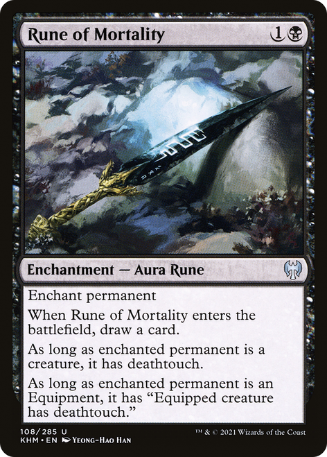 Rune of Mortality (KHM-108) - Kaldheim Foil
