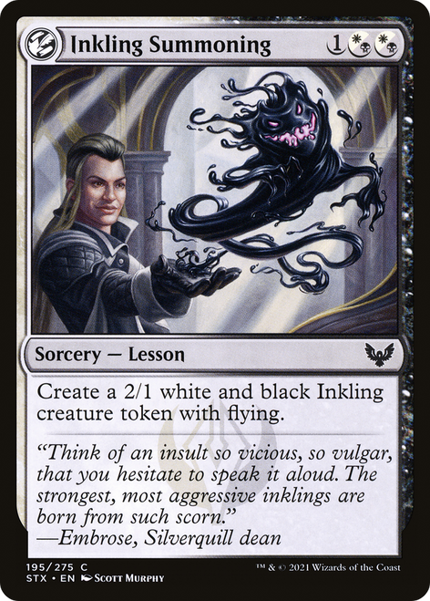 Inkling Summoning (STX-195) - Strixhaven: School of Mages: (lesson) Foil