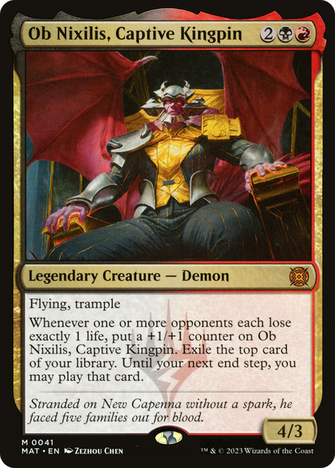 Ob Nixilis, Captive Kingpin (MAT-041) - March of the Machine: The Aftermath Foil