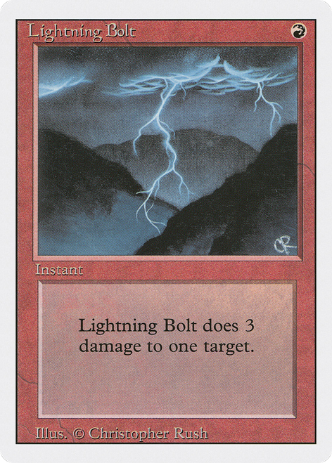 Lightning Bolt (3ED-162) - Revised Edition