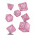 Elvish Dice Set: Shimmering Pink/White (7)