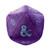 Ultra Pro Plush: D&D Phandelver & Below - The Shattered Obelisk - Underdark Jumbo D20 Dice - Royal Purple/Sky Blue