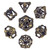 Forged Gaming: Dragons Immure Antique Gold Hollow - Polyhedral Metal RPG Dice Set (7ct)