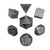 Forged Gaming: Deco Steel - Polyhedral Metal RPG Dice Set (7ct)