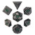 Forged Gaming: Sacred Hollows Silver Green Hollow - Polyhedral Metal RPG Dice Set (7ct)