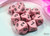 Chessex Dice: Opaque Pastel Pink/Black (Set of Ten d10s)