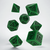 Celtic 3D Revised Green & Black Dice Set (7ct)