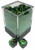 Chessex Dice: Gemini 4 - 12mm D6 Black Green/Gold (36)