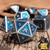 Forged Gaming: Dice Goblin Scales Metal RPG Dice Set - Silver with Metallic Blue (7ct)