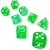 Chessex Dice: Lab Dice 9 Nebula - Polyhedral Gelatinous/White (7) w/Bonus Die