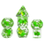 FanRoll: Dragon Storm - Polyhedral Inclusion Resin Dice Set - Green Dragon (7)