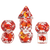 FanRoll: Dragon Storm - Polyhedral Inclusion Resin Dice Set - Red Dragon  (7)