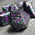 Forged Gaming: Cosmic Energy Matte Gunmetal Purple Green - Polyhedral Metal Dice Set (7ct)