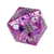 Cosmic Pink Sharp Edge 55mm Resin D20 Dice