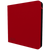 Arcane Fortress Binder: Solid Color Red - Zippered, Side-Loading (12-Pocket)