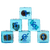 FanRoll: D&D Gelatinous Cube - D6 Inclusion Dice Set (6ct)