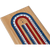 WE Games Classic Cribbage Set - Solid Wood TriColor Continuous 3 Track Board with Metal Pegs - Red/White/Blue
