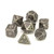 Metal Polyhedral Dice Set - Mythica Battleworn Silver (7ct)