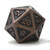 Dire 25mm D20 Metal Dice - Mythica Dark Copper