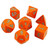 Chessex Dice: Lab Dice 4 Heavy - Polyhedral Orange/Turquoise (7ct)