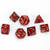 Chessex Dice: Vortex - Poly Burgundy/Gold (7)